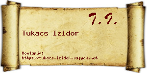 Tukacs Izidor névjegykártya
